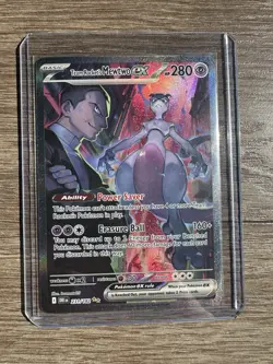 Team Rocket's Mewtwo ex 231/182 SIR Destined Rivals Pokemon Card TCG - Image 1
