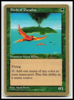 Birds of Paradise World Championship Decks Gold Border Magic The Gathering Card - Image 1