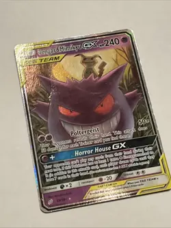 Pokemon TCG Gengar & Mimikyu GX Ultra Rare Card Sun & Moon Team Up 53/181 MP - Image 2
