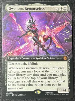 Gwenom, Remorseless (Extended Art) 0256 (M) MTG Marvel's Spider-Man (SPM) - Image 1