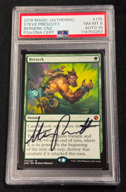 MTG Berserk signed by artist Steve Prescott PSA 8 Auto 10 - Image 1