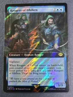MTG Rangers Of Ithilien NM Surge Foil Extended Art Rare Lord Of The Rings 0764 - Image 1