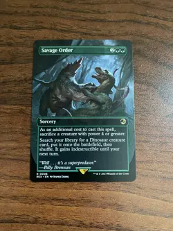 Savage Order (borderless) M/NM MTG Universes Beyond: Jurassic World Collection - Image 1