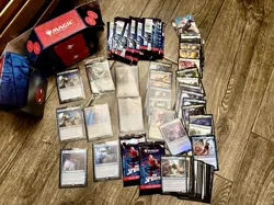 Magic The Gathering Spider Man Pre-Release Kit Open Box + 2 Unopened Packs. READ - Image 1