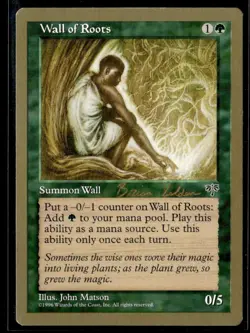 Magic The Gathering MTG World Championship Gold Border Wall Of Roots - Image 1