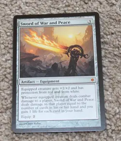 MTG Magic the Gathering Sword of War and Peace (161/180) New Phyrexia LP - Image 1