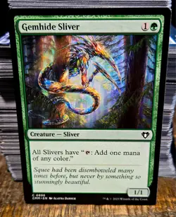 magic the gathering - Gemhide Sliver - Creature - Add Mana - Green - Forest - Image 1