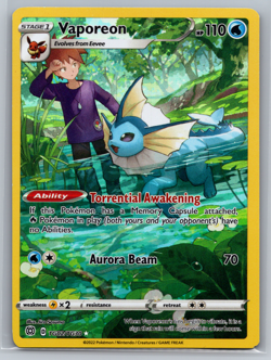 Pokemon Vaporeon TG02/TG30 Swsh09: Brilliant Stars Trainer Gallery LP - Image 1