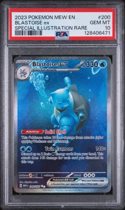 2023 Pokemon Mew En-151 #200 Blastoise Ex Special Illustration Rare PSA 10 - Image 3