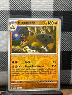 Pokemon TCG: Hippowdon 106/182, Destined Rivals _ REVERSE HOLO - Image 1