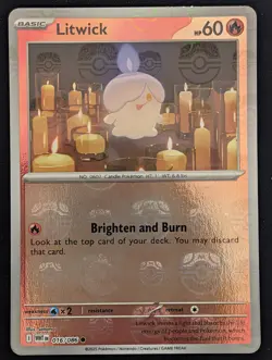 Litwick (Master Ball Pattern) (016/086) SV: White Flare Pokemon NM - Image 1