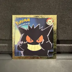 Vintage 1999 Pokemon Artbox Sticker Gengar R02 Gold Bordered Holo Series 1 Rare - Image 1