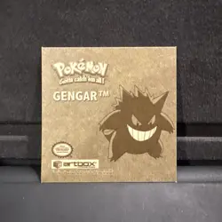 Vintage 1999 Pokemon Artbox Sticker Gengar R02 Gold Bordered Holo Series 1 Rare - Image 2
