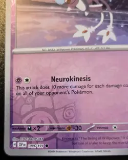 Azelf 080/191 Reverse Holo Common Scarlet & Violet: Surging Sparks Pokemon TCG - Image 4