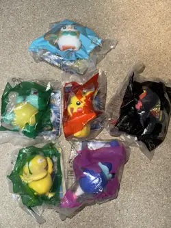 Sealed 2018 McDonald’s Pokemon Promo Happy Meal Toy Lot Of 6 (pikachu, Squirtle - Image 1