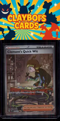 Clemont's Quick Wit Surging Sparks Pokemon 243/191 Special Illustration Rare NM+ - Image 1