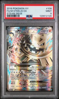 2016 Pokemon - XY Steam Siege - M Steelix EX 109/114 Full Art - PSA 9 - Image 1