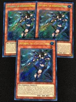 Yugioh Neptabyss, The Atlantean Prince RA03-EN013 1ST SECRET X3 (NM) - Image 1
