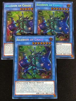 Yugioh Illusion of Chaos RA02-EN020 1ST SECRET x3 (NM) - Image 1