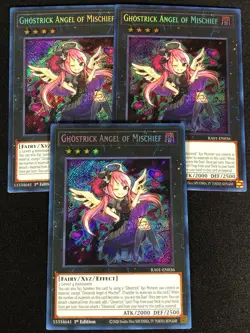 Yugioh Ghostrick Angel of Mischief RA01-EN036 1ST SECRET x3 (NM) - Image 1