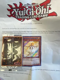 Yugioh Guardian Angel Joan SBPR-EN002 Parallel Secret Rare Promo W/ Letter! NEW! - Image 2