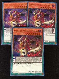 Yugioh Odd-Eyes Pendulum Dragon LEDD-ENC01 1ST Ultra X3 (LP) - Image 1