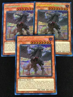 Yugioh Punishment Dragon RA03-EN015 1ST SECRET x3 (NM) - Image 1