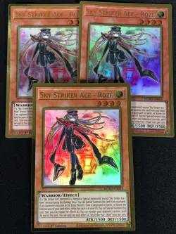 Yugioh Sky Striker Ace Roze MGED-EN021 1ST GOLD X3 (NM) - Image 1