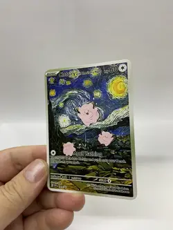Clefairy Van Gogh Gold Metal Pokemon Card-Collectible Gift Display！ NICE - Image 4