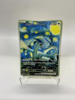 Lugia hp130 Van Gogh Gold Metal Pokemon Card-Collectible Gift Display！ NICE - Image 4