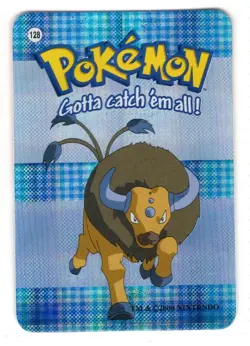 Tauros #128 - Vintage Vending Machine Prism Sticker 2000 - Pokemon Card - Image 1