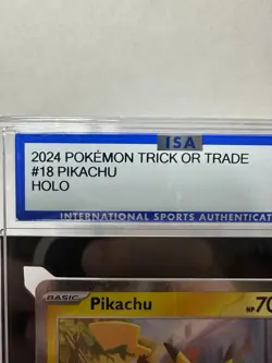 2023 Pokemon Trick Or Trade Pikachu Holo Card 62/193 ISA 9 Mint - Image 3