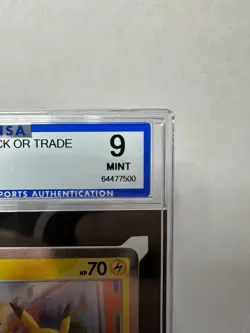 2023 Pokemon Trick Or Trade Pikachu Holo Card 62/193 ISA 9 Mint - Image 4