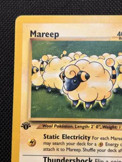 1st Edition Mareep 65/111 Common Neo Genesis Pokemon Card LP - Image 2