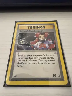 Rocket's Sneak Attack Trainer Pokemon Card Gym Heroes T16 R - Image 1