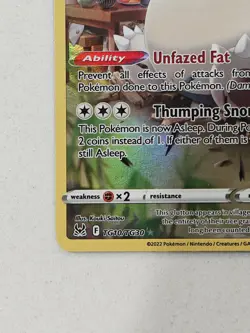 Snorlax TG10/TG30 SWSH Lost Origin Trainer Gallery Holo Pokemon TCG Card - Image 5