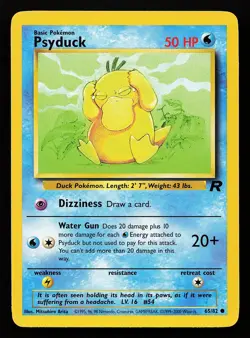 Psyduck 65/82 Common Team Rocket Pokemon Card - Image 1