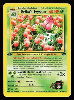 Erika's Ivysaur 41/132 1st Edition Gym Challenge Pokemon Card - Image 1