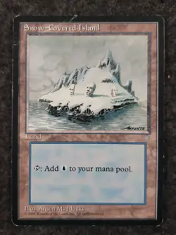 MTG Snow-Covered Island Ice Age Magic the Gathering HP (DS3D1L1) - Image 5