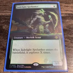 Magic the Gathering: MTG JADELIGHT SPELUNKER EXTENDED ART BUY A BOX FOIL PROMO - Image 1