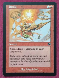 Magic The Gathering MERCADIAN MASQUES SIZZLE red card MTG - Image 1