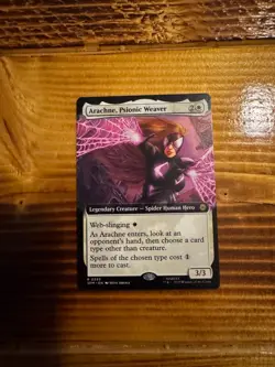 MTG Marvel's Spider-Man Arachne, Psionic Weaver #245 Rare Extended Art LP/NM - Image 1