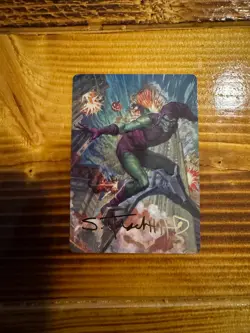 MTG Green Goblin Art Card 26/54 Gold-Stamped Signature LP/NM - Image 1