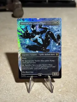 MTG Black Suit Spectacular Spider-Man (0235) (Textured Foil) Marvel's Spider-Man - Image 1