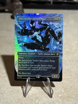 MTG Black Suit Spectacular Spider-Man (0235) (Textured Foil) Marvel's Spider-Man - Image 3