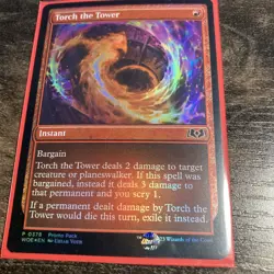 MtG Promo Foil Torch The Tower Magic the Gathering - Image 1