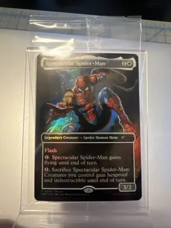 Magic The Gathering MTG Marvel Legends Spectacular Spider-Man Promo Card Sealed - Image 1