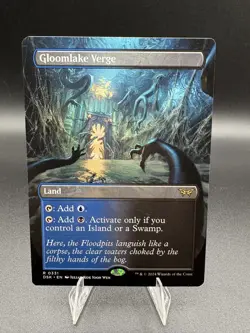 MTG Gloomlake Verge (Borderless) Duskmourn: House of Horror Magic Dual Land NM - Image 1