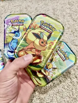 Pokemon TCG Prismatic Evolutions Mini Tin Complete Set - 8 Factory Sealed Tins - Image 3