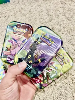 Pokemon TCG Prismatic Evolutions Mini Tin Complete Set - 8 Factory Sealed Tins - Image 4